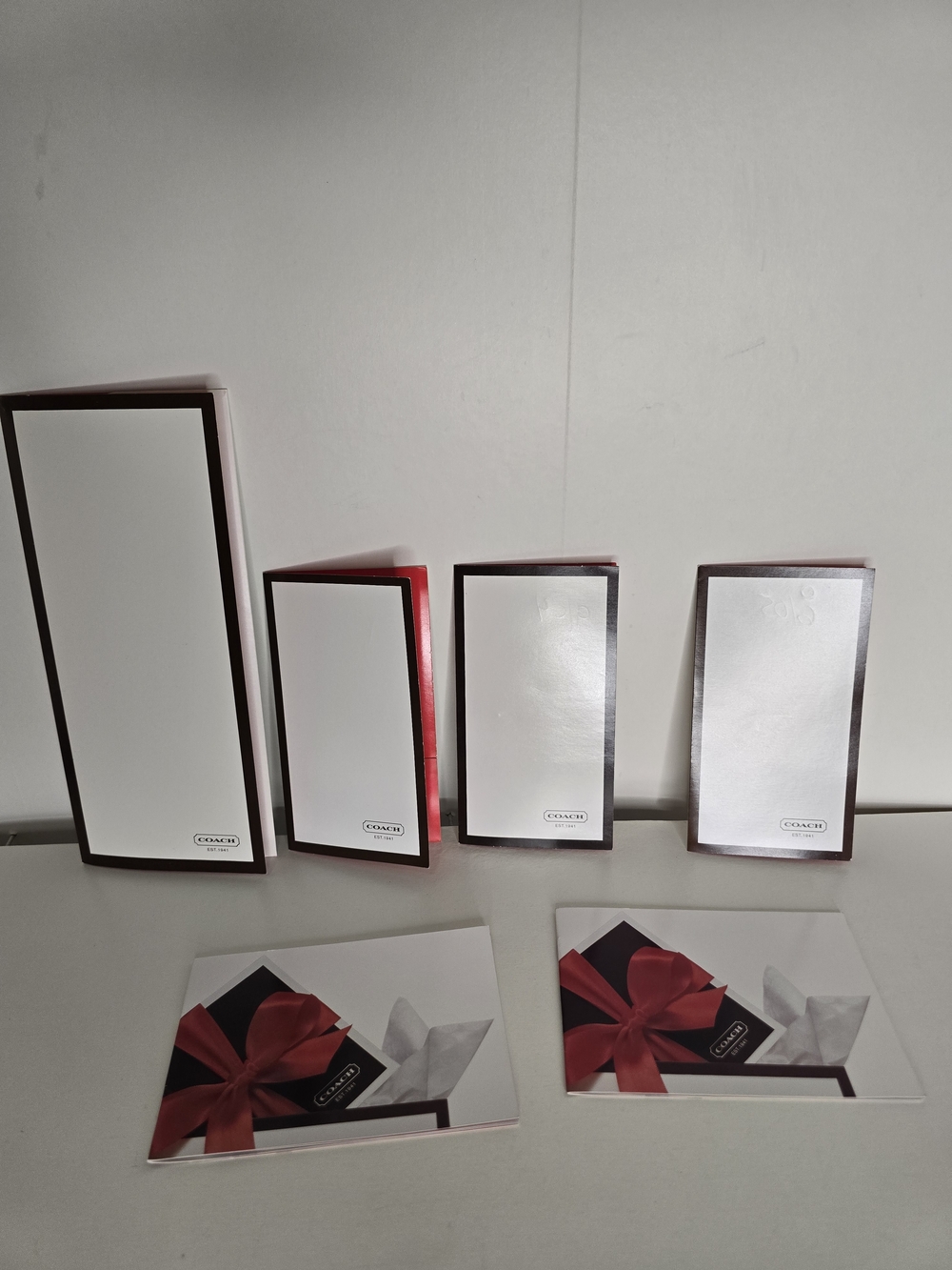Coach Gift Boxes and Cards Set in White and Red